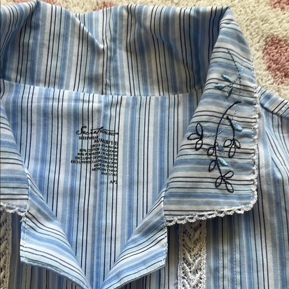 Secret Treasures Blue Striped Pajama Set - Picture 9 of 13